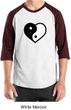 Mens Yoga Shirt Yin Yang Heart Raglan Tee T-Shirt