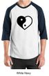 Mens Yoga Shirt Yin Yang Heart Raglan Tee T-Shirt