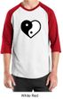 Mens Yoga Shirt Yin Yang Heart Raglan Tee T-Shirt
