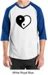 Mens Yoga Shirt Yin Yang Heart Raglan Tee T-Shirt