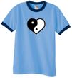Mens Yoga Shirt Yin Yang Heart Ringer Tee T-Shirt