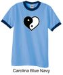 Mens Yoga Shirt Yin Yang Heart Ringer Tee T-Shirt