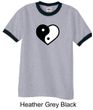 Mens Yoga Shirt Yin Yang Heart Ringer Tee T-Shirt