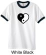 Mens Yoga Shirt Yin Yang Heart Ringer Tee T-Shirt