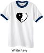 Mens Yoga Shirt Yin Yang Heart Ringer Tee T-Shirt