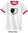 Mens Yoga Shirt Yin Yang Heart Ringer Tee T-Shirt