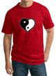 Mens Yoga Shirt Yin Yang Heart Tall  Tee T-Shirt