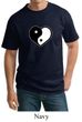 Mens Yoga Shirt Yin Yang Heart Tall  Tee T-Shirt