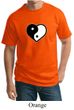 Mens Yoga Shirt Yin Yang Heart Tall  Tee T-Shirt