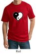 Mens Yoga Shirt Yin Yang Heart Tall  Tee T-Shirt