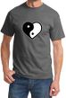 Mens Yoga Shirt Yin Yang Heart Tee T-Shirt