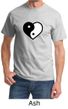 Mens Yoga Shirt Yin Yang Heart Tee T-Shirt