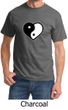 Mens Yoga Shirt Yin Yang Heart Tee T-Shirt