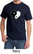Mens Yoga Shirt Yin Yang Heart Tee T-Shirt