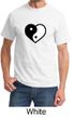 Mens Yoga Shirt Yin Yang Heart Tee T-Shirt