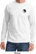 Mens Yoga Shirt Yin Yang Patch Pocket Print Long Sleeve Tee T-Shirt