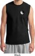 Mens Yoga Shirt Yin Yang Patch Pocket Print Muscle Tee T-Shirt