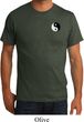 Mens Yoga Shirt Yin Yang Patch Pocket Print Organic Tee T-Shirt