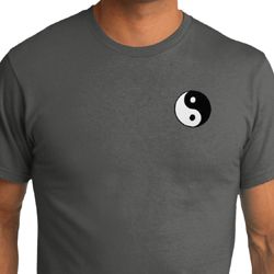 Mens Yoga Shirt Yin Yang Patch Pocket Print Organic Tee T-Shirt Mens Yoga Shirt Yin Yang Patch Pocket Print Organic Tee T-Shirt