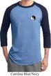 Mens Yoga Shirt Yin Yang Patch Pocket Print Raglan Tee T-Shirt