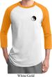 Mens Yoga Shirt Yin Yang Patch Pocket Print Raglan Tee T-Shirt