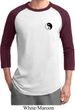 Mens Yoga Shirt Yin Yang Patch Pocket Print Raglan Tee T-Shirt