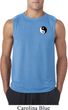 Mens Yoga Shirt Yin Yang Patch Pocket Print Sleeveless Tee T-Shirt