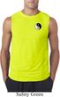 Mens Yoga Shirt Yin Yang Patch Pocket Print Sleeveless Tee T-Shirt