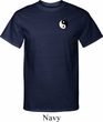 Mens Yoga Shirt Yin Yang Patch Pocket Print Tall Tee T-Shirt
