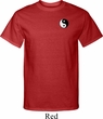 Mens Yoga Shirt Yin Yang Patch Pocket Print Tall Tee T-Shirt