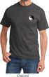 Mens Yoga Shirt Yin Yang Patch Pocket Print Tee T-Shirt