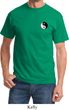 Mens Yoga Shirt Yin Yang Patch Pocket Print Tee T-Shirt