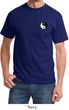 Mens Yoga Shirt Yin Yang Patch Pocket Print Tee T-Shirt