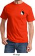 Mens Yoga Shirt Yin Yang Patch Pocket Print Tee T-Shirt