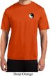 Mens Yoga Shirt Yin Yang Patch Pocket Print Moisture Wicking Tee