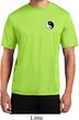 Mens Yoga Shirt Yin Yang Patch Pocket Print Moisture Wicking Tee