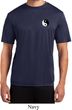 Mens Yoga Shirt Yin Yang Patch Pocket Print Moisture Wicking Tee
