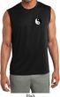 Mens Shirt Yin Yang Patch Pocket Print Sleeveless Moisture Wicking Tee