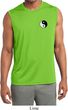 Mens Shirt Yin Yang Patch Pocket Print Sleeveless Moisture Wicking Tee