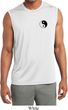 Mens Shirt Yin Yang Patch Pocket Print Sleeveless Moisture Wicking Tee