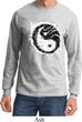 Mens Yoga Shirt Yin Yang Sun Long Sleeve Tee T-Shirt