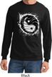 Mens Yoga Shirt Yin Yang Sun Long Sleeve Tee T-Shirt