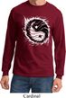 Mens Yoga Shirt Yin Yang Sun Long Sleeve Tee T-Shirt