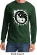 Mens Yoga Shirt Yin Yang Sun Long Sleeve Tee T-Shirt