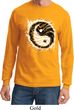 Mens Yoga Shirt Yin Yang Sun Long Sleeve Tee T-Shirt