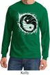 Mens Yoga Shirt Yin Yang Sun Long Sleeve Tee T-Shirt