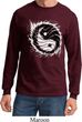 Mens Yoga Shirt Yin Yang Sun Long Sleeve Tee T-Shirt