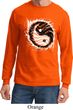 Mens Yoga Shirt Yin Yang Sun Long Sleeve Tee T-Shirt