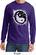 Mens Yoga Shirt Yin Yang Sun Long Sleeve Tee T-Shirt