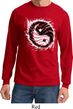 Mens Yoga Shirt Yin Yang Sun Long Sleeve Tee T-Shirt
